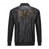 jacket philipp plein cuir noir fly plein 1978